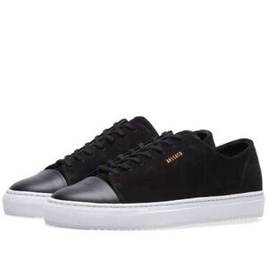 Axel Arigato Black Suede and Leather Clean 90 Cap Toe Sneakers (US10)